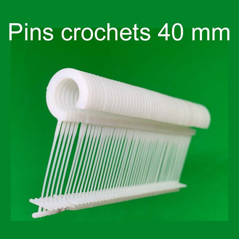 Pins textiles avec crochets